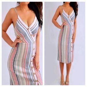 Express Multicolor Striped Dress